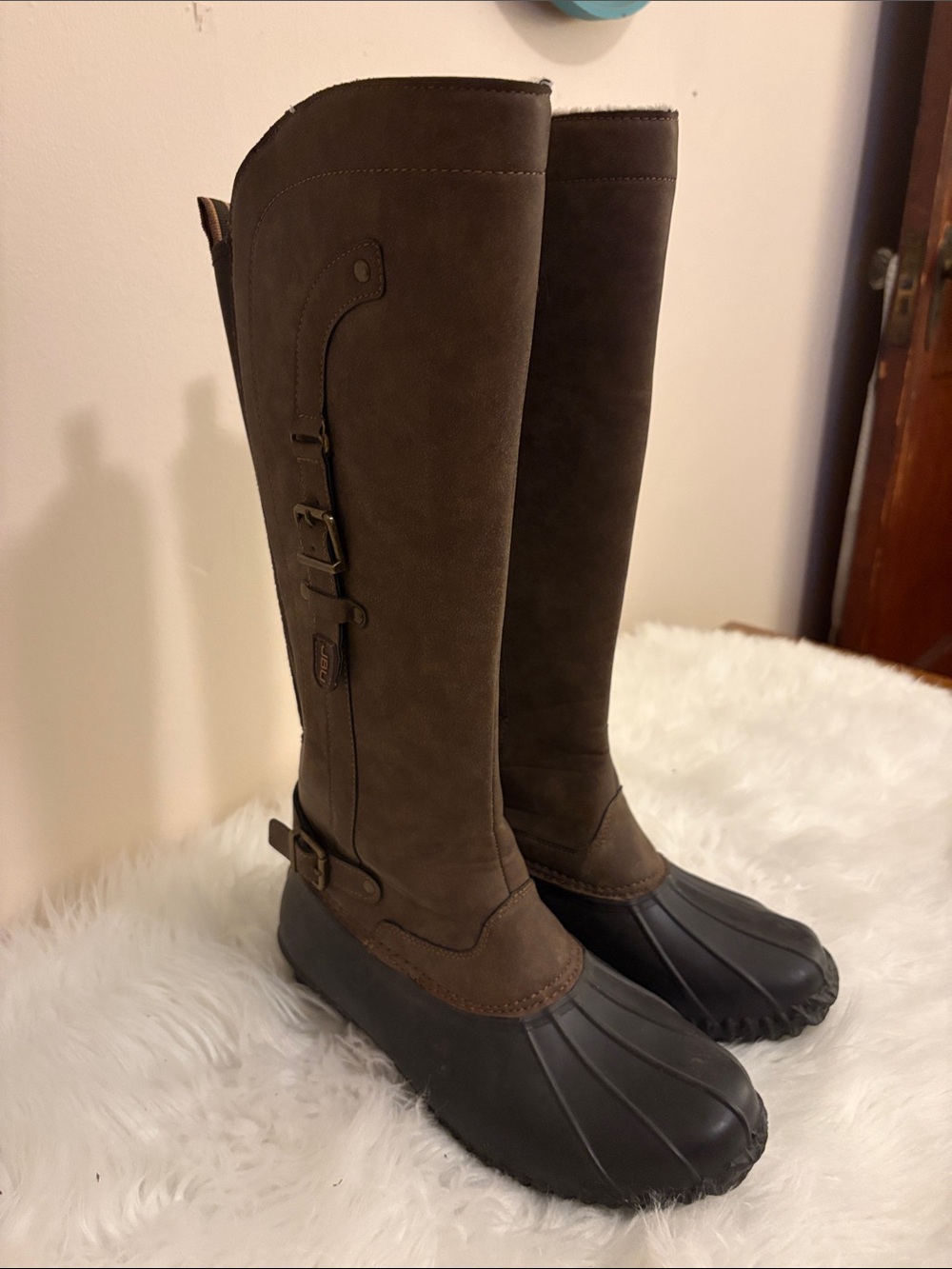 JBU Women's Dark Brown -Knee High Waterproof Boots